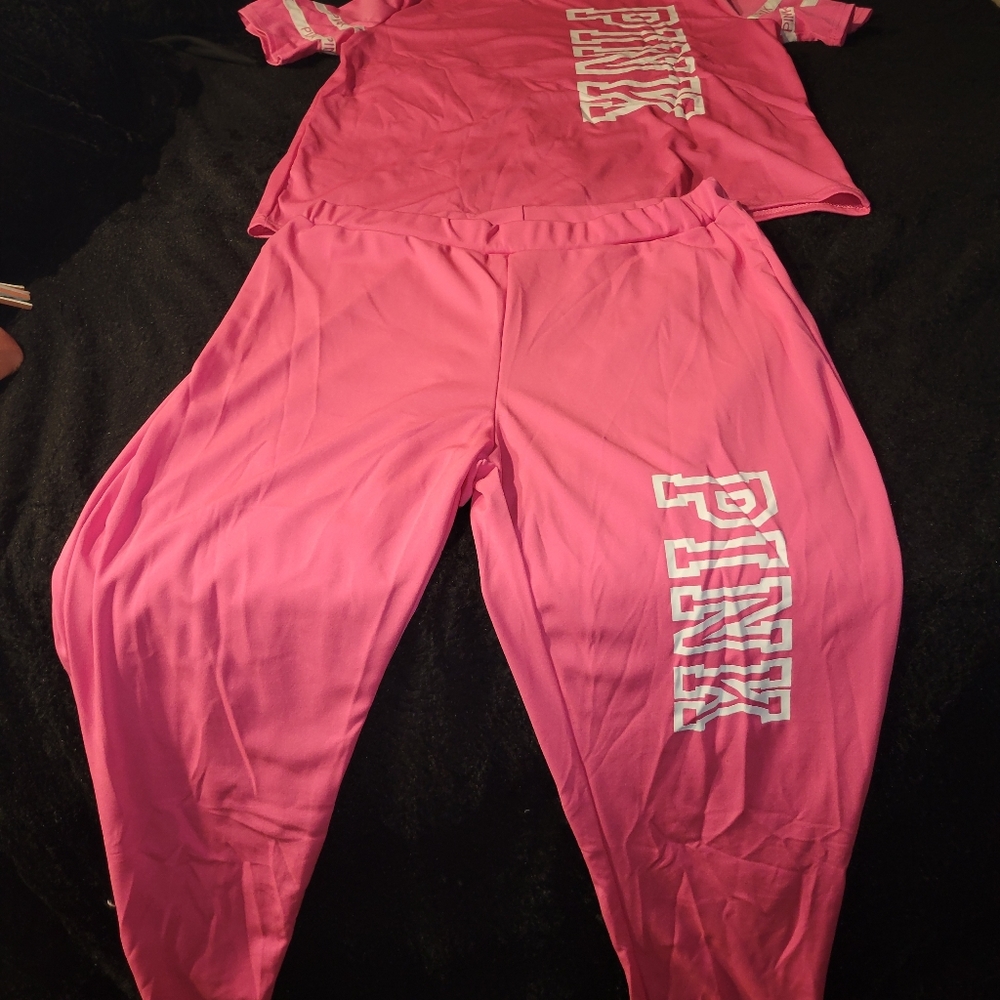 PINK Pink T-Shirt and Leggings